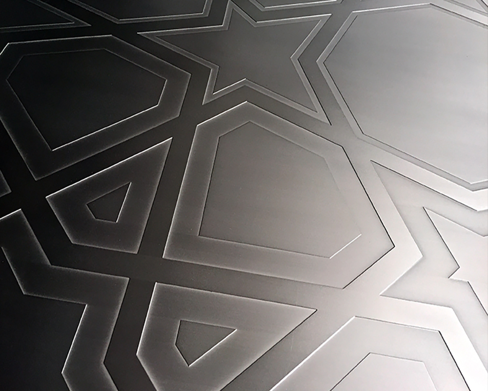 Chemical etching titanium sheet